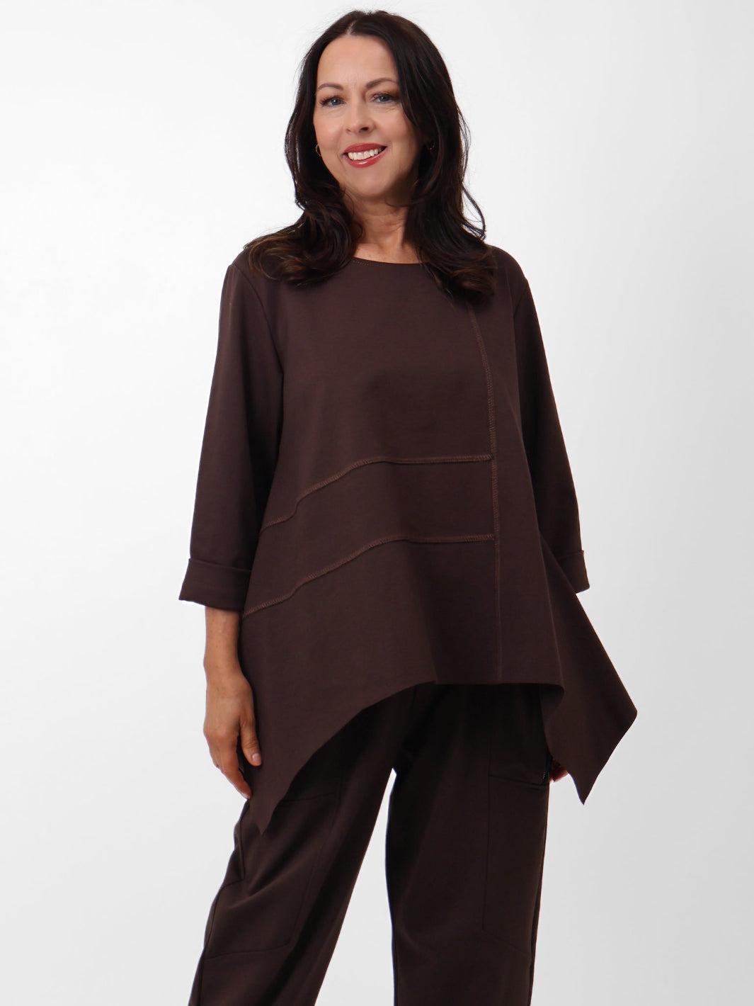 Cleo Asymmetric Top In Brown-Nicola Ross