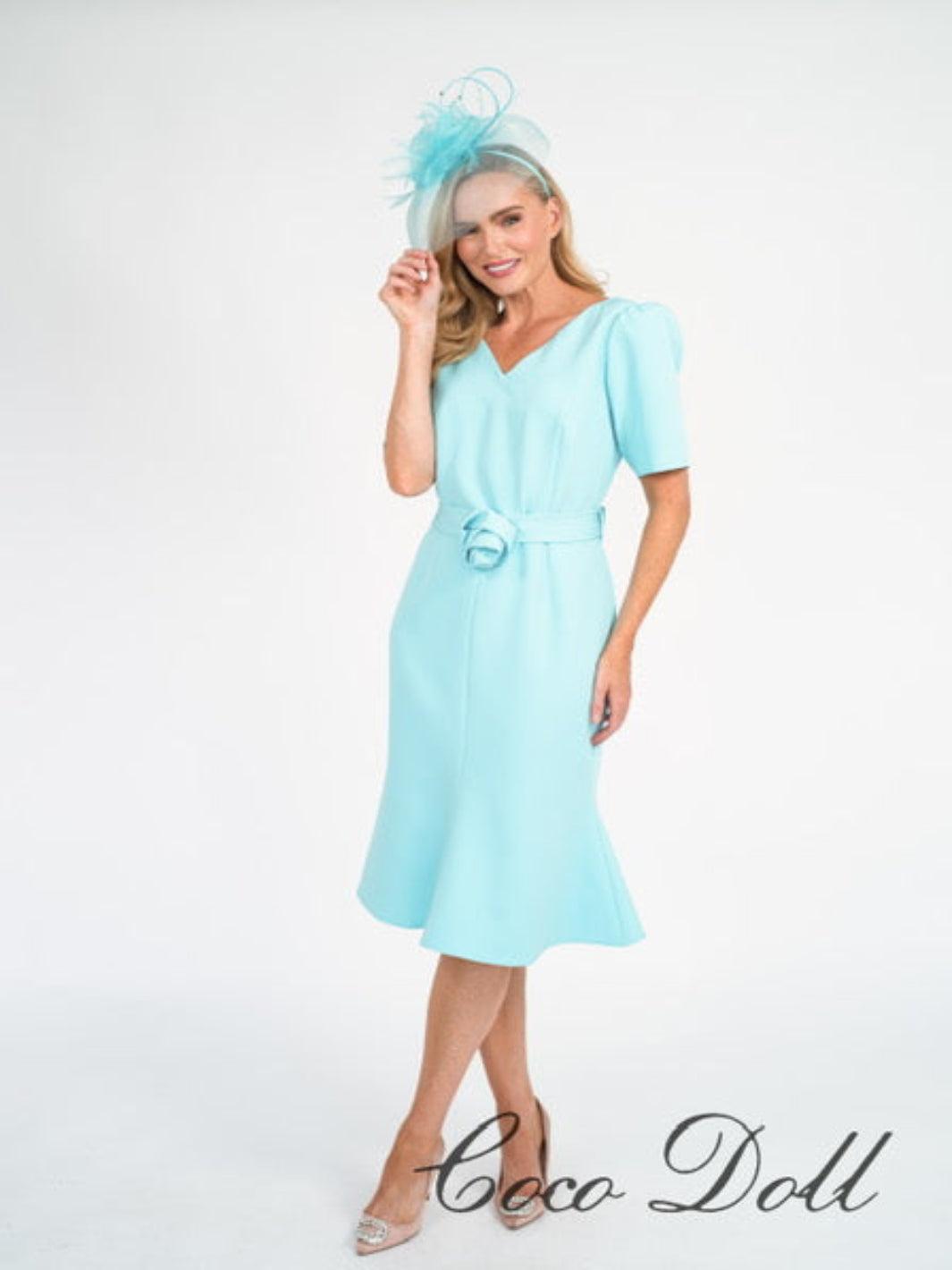 Coco Doll Sydney Dress In Turqouise CD241-Mother of the bride- mother of the groom -Nicola Ross