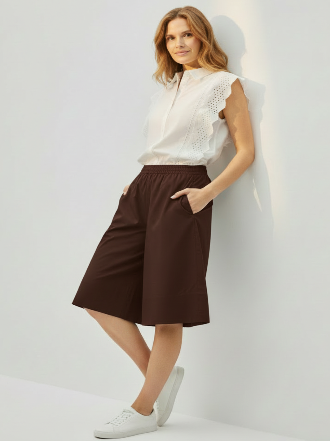 Freequent Bermuda Shorts In Coffee Bean 208186 – Nicola Ross