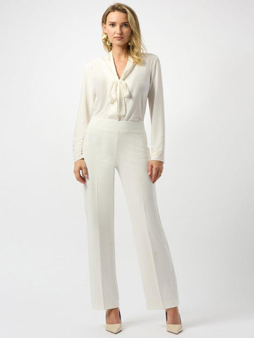 Joseph Ribkoff Classic Wide Leg Trousers In Winter White 153088F25-Nicola Ross