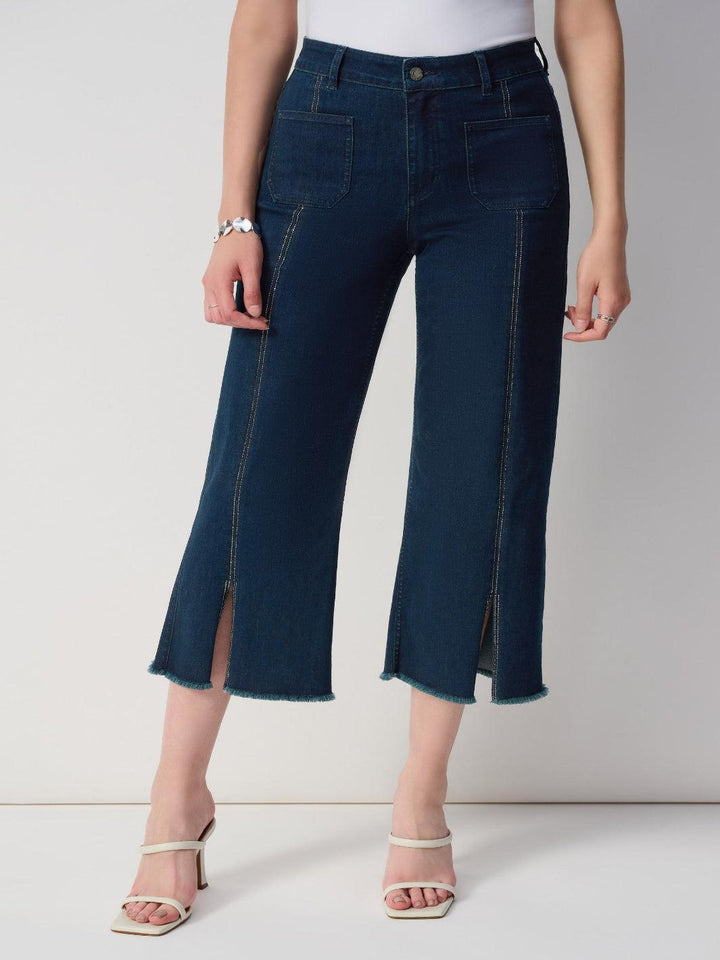Joseph Ribkoff Cropped Jeans In Dark Denim 241903F25-Nicola Ross