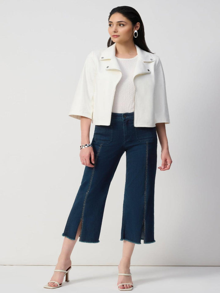 Joseph Ribkoff Cropped Jeans In Dark Denim 241903F25-Nicola Ross