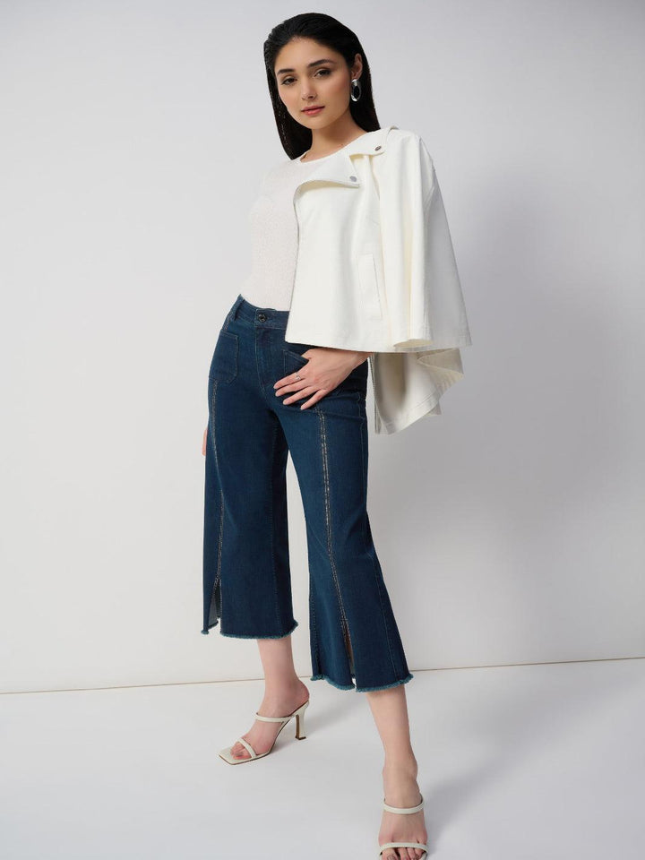 Joseph Ribkoff Cropped Jeans In Dark Denim 241903F25-Nicola Ross