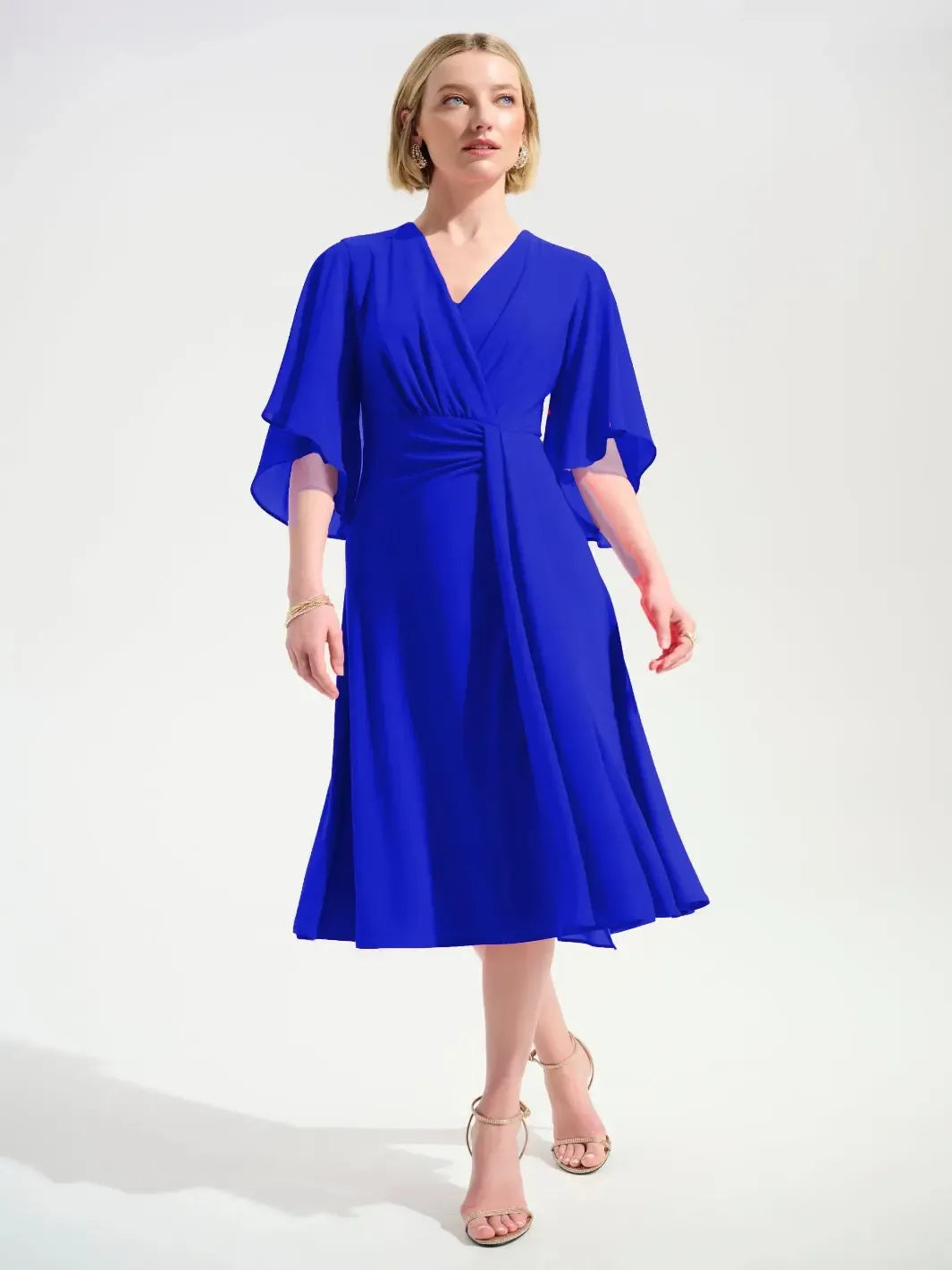 Joseph Ribkoff Knee-length Midi Dress In Royal Sapphire 261710 Joseph Ribkoff Knee-length Midi Dress In Royal Sapphire 261710