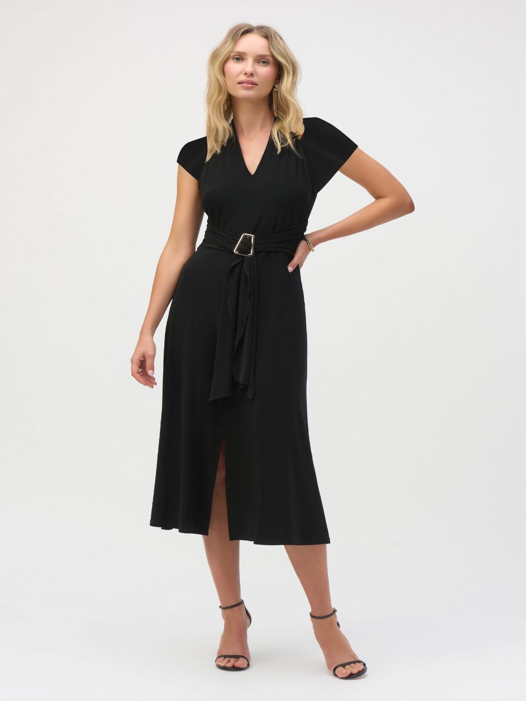 Joseph Ribkoff Midi Dress In Black 252091X-Nicola Ross