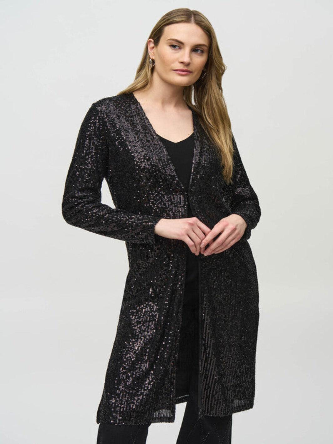 Long sequin coat store