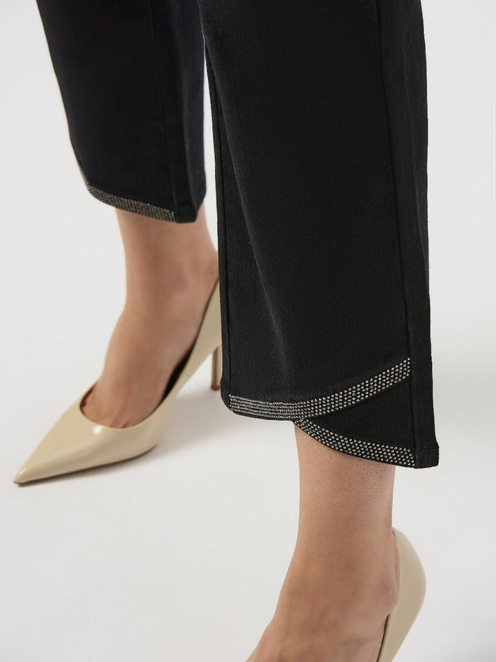 Joseph Ribkoff Slim Cropped Jeans In Black 253986-Nicola Ross