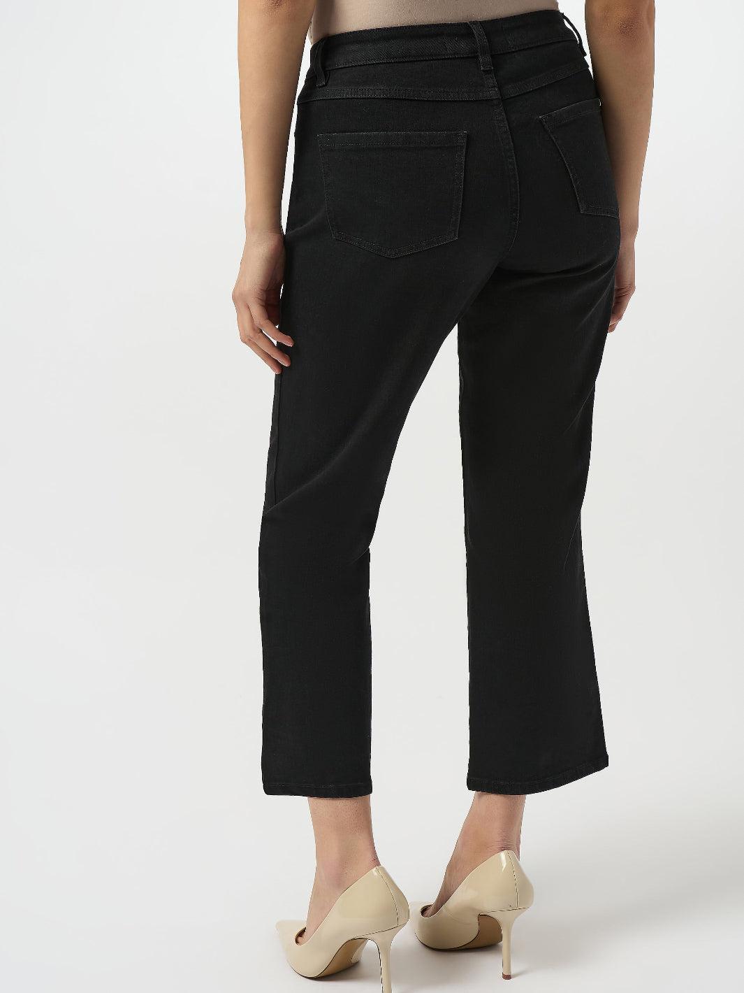 Joseph Ribkoff Slim Cropped Jeans In Black 253986-Nicola Ross