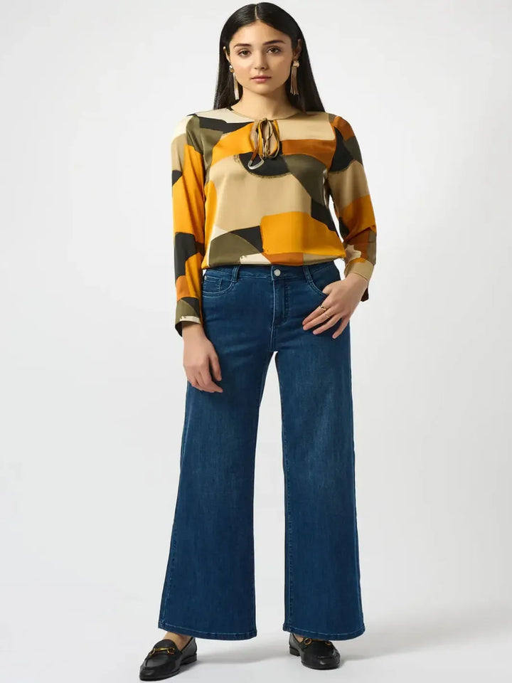 Joseph Ribkoff Wide-leg Jeans In Denim Blue 251968F25-Nicola Ross