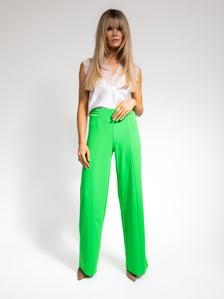 Kate & Pippa Lulu High Waist Trousers In Green-Nicola Ross