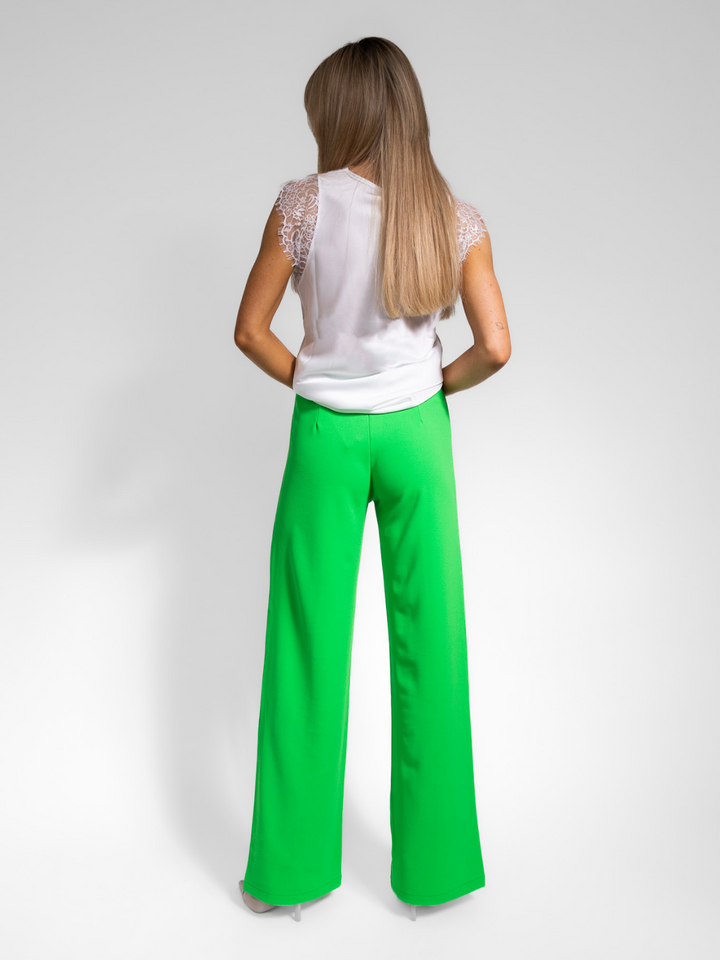 Kate & Pippa Lulu High Waist Trousers In Green-Nicola Ross