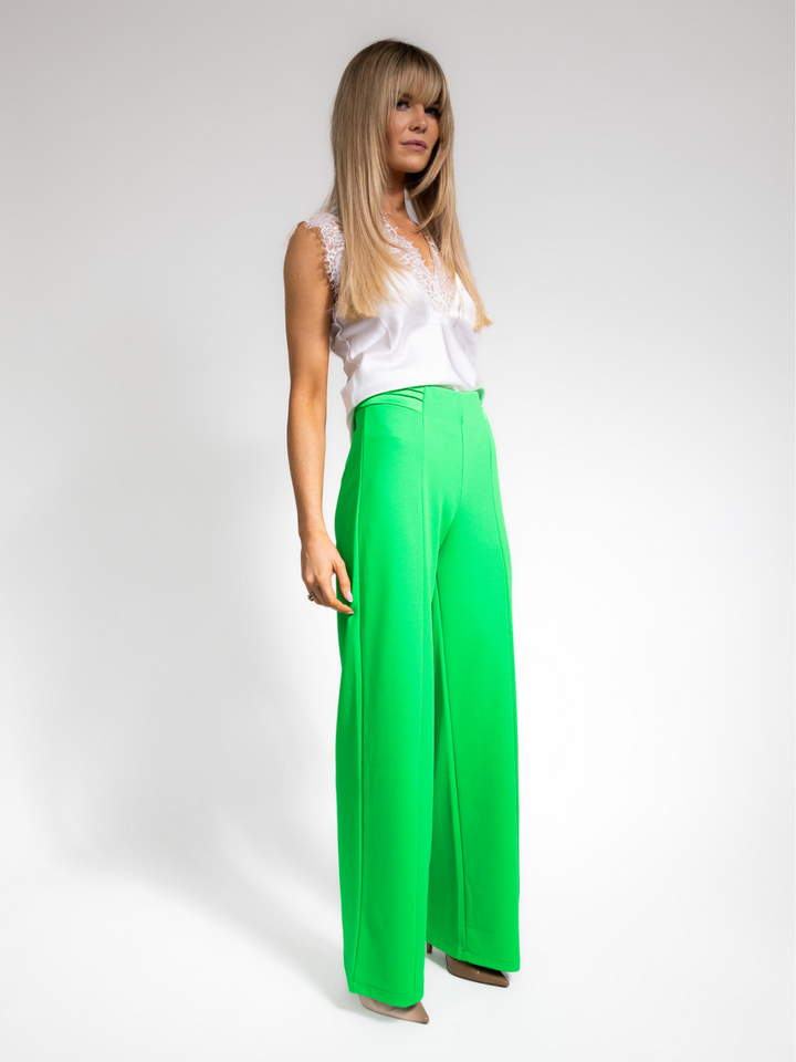 Kate & Pippa Lulu High Waist Trousers In Green-Nicola Ross