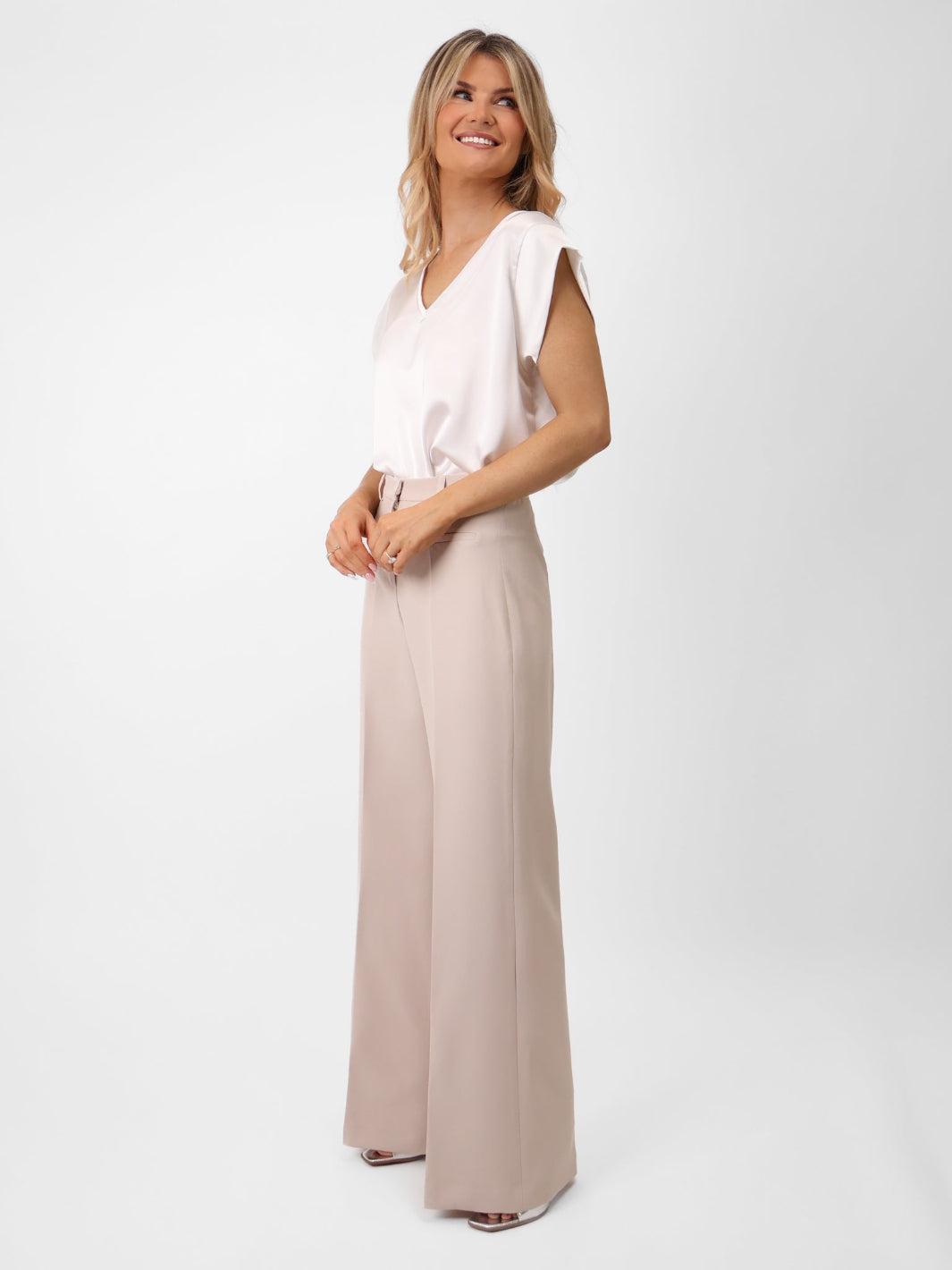 Kate & Pippa Napoli Trousers In Stone-Nicola Ross