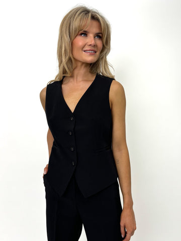 Kate & Pippa Rica Waistcoat In Black-Nicola Ross