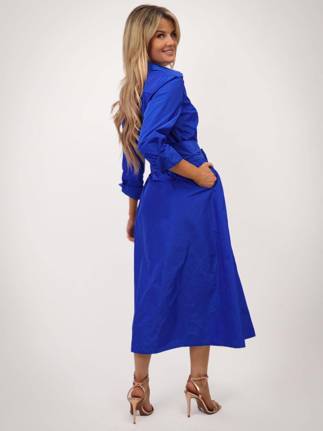 Kate & Pippa Victoria Midi Dress In Royal Blue-Nicola Ross