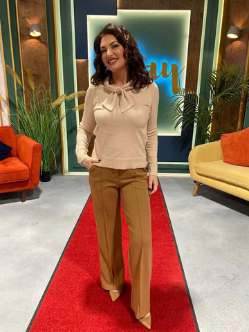 Kate & Pippa Yale Trousers In Camel-Nicola Ross