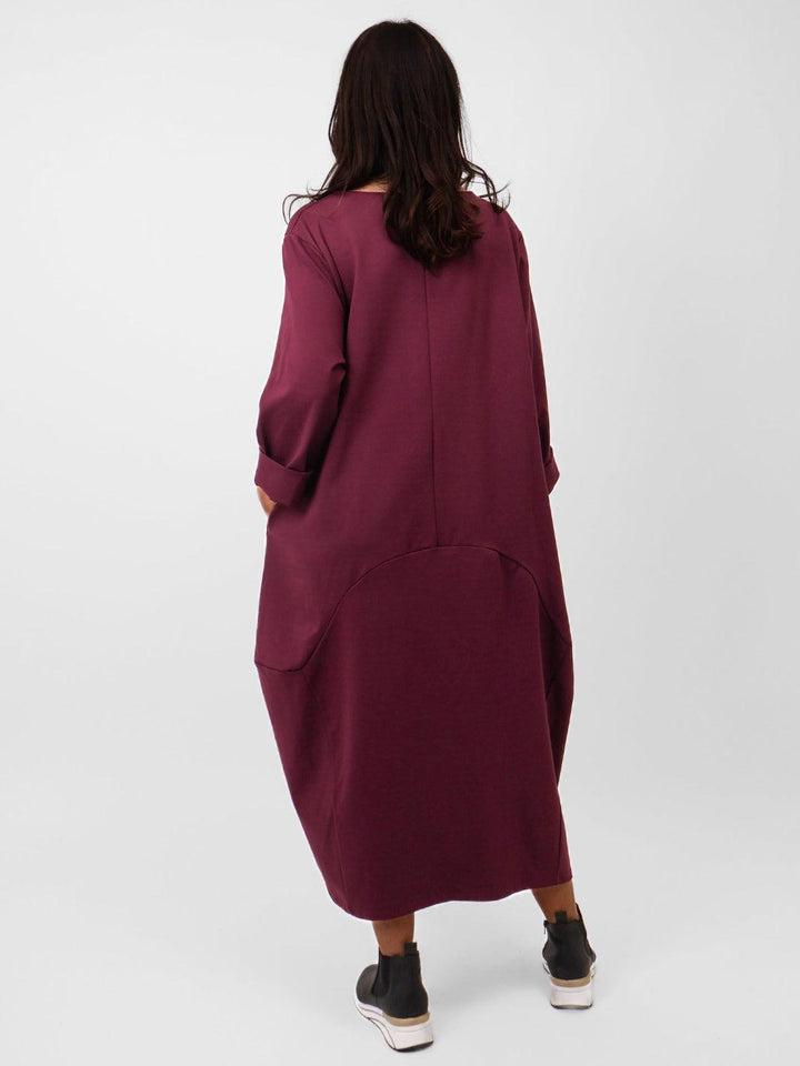 Kiera Midi Dress In Plum-Nicola Ross