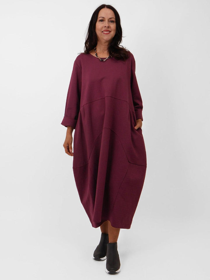 Kiera Midi Dress In Plum-Nicola Ross