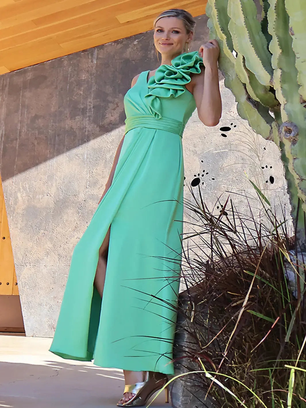 Linea Raffaelli Maxi Dress In Green – Nicola Ross