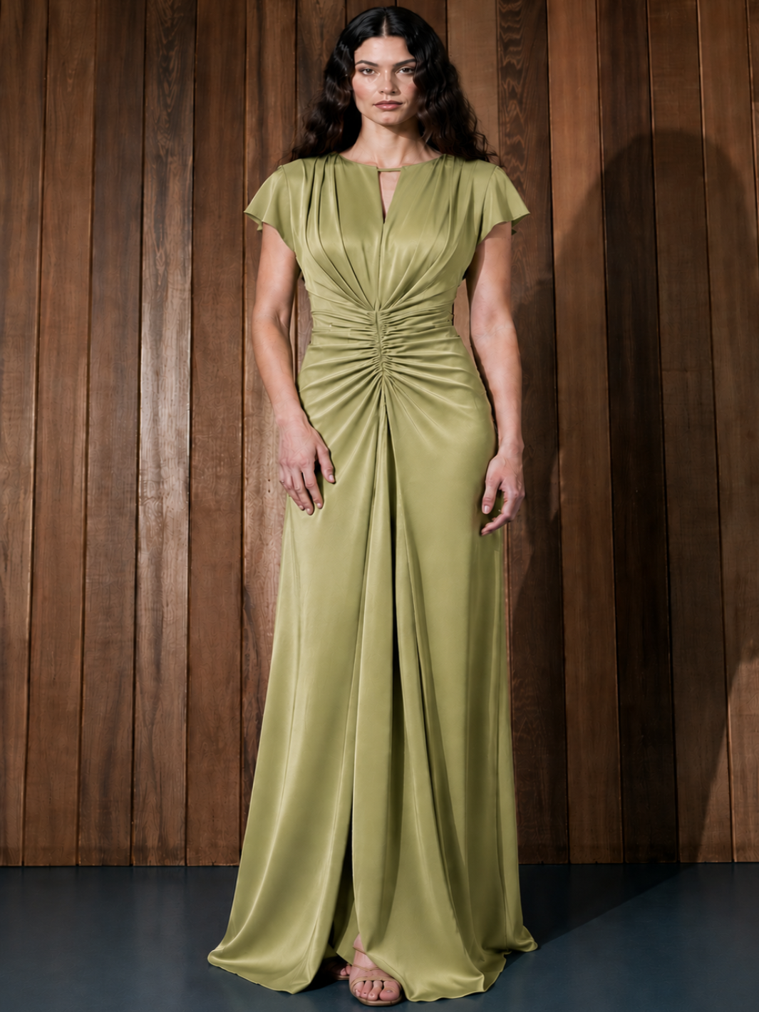 green dress ross Maisonel Satin Maxi In Meadow ME3188 – Nicola The Sei Draped Strapless catalina Velvet jacquard knit Size Size:18 AUS