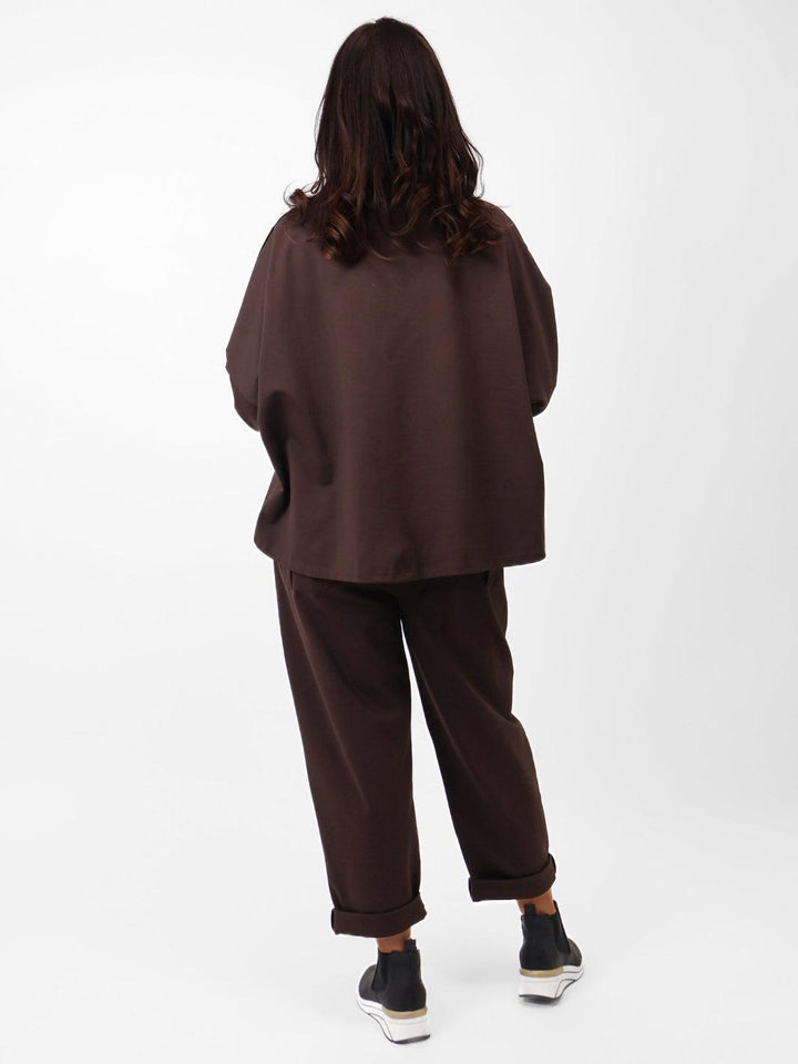 Renee Zip Jacket In Brown-Nicola Ross