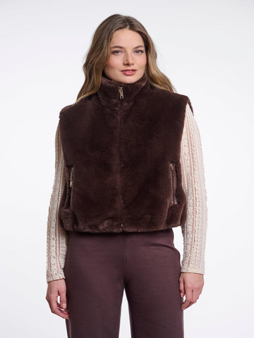 Rino & Pelle Nikki Waistcoat In Coffee-Nicola Ross