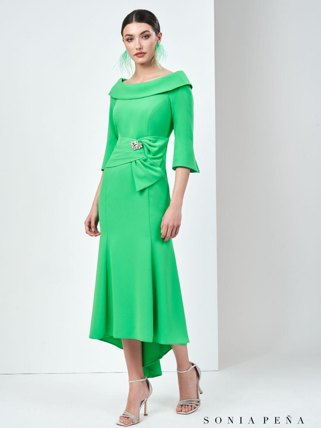 Sonia Pena Dress 11240013A In Green-Mother of the bride- mother of the groom -Nicola Ross