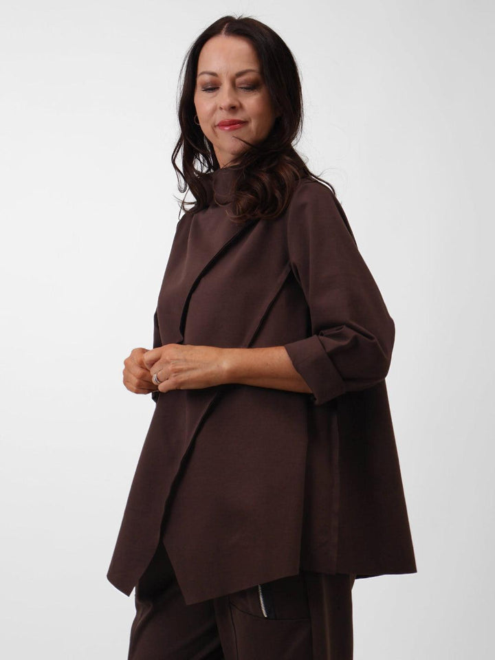 Terri Top In Brown-Nicola Ross