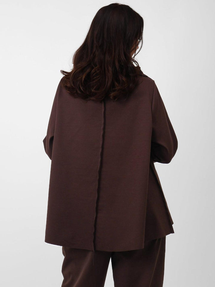 Terri Top In Brown-Nicola Ross