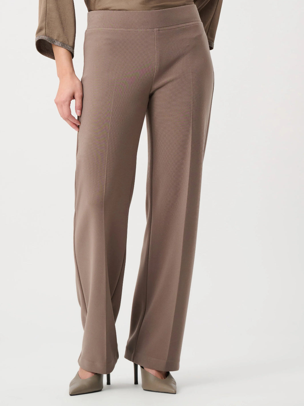 Joseph Ribkoff Pleated Straight Leg Pants In Mink 153088F26