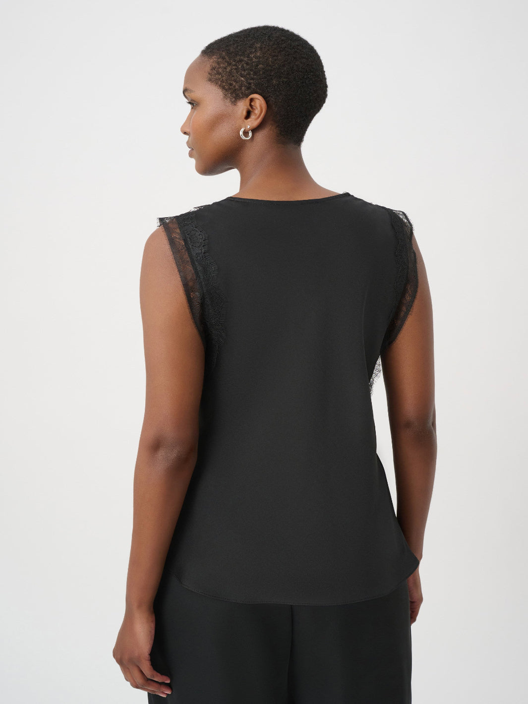 Joseph Ribkoff Recycled Satin Sleeveless Top In Black 264175