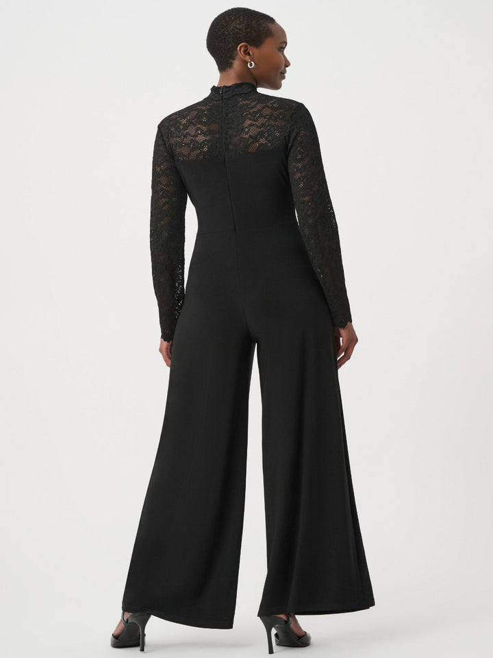 Joseph Ribkoff Lace Wide-Leg Jumpsuit In Black 264196