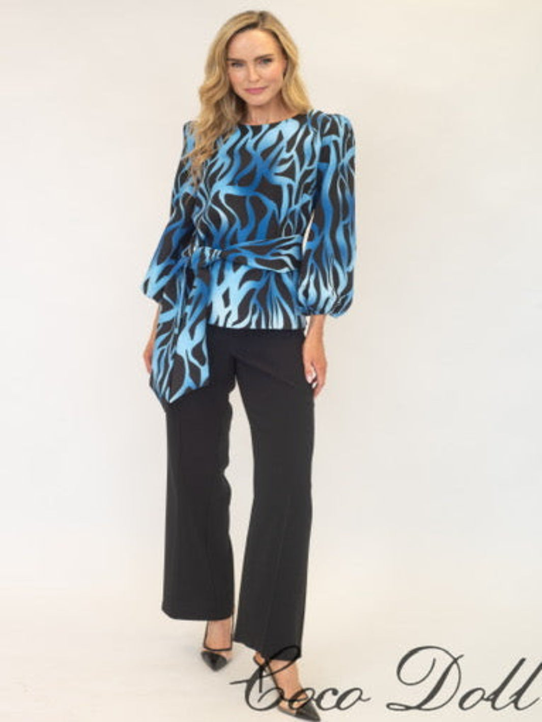 Coco Doll Top & Trousers In Blue Print CD26