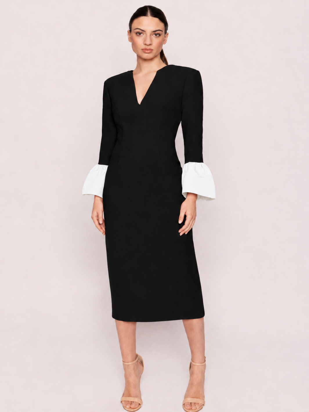 Carla Ruiz Midi Dress 53081 In Black