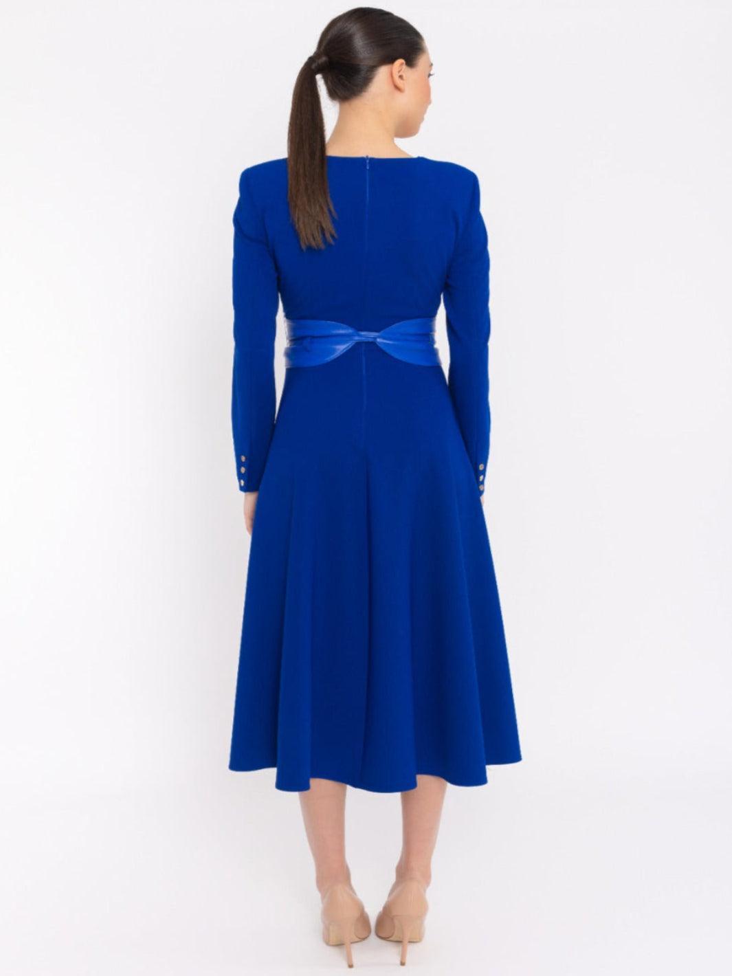 Arggido Midi Dress 49087 In Royal Blue-Nicola Ross