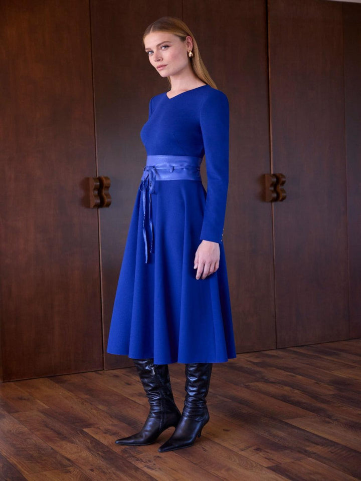 Arggido Midi Dress 49087 In Royal Blue-Nicola Ross