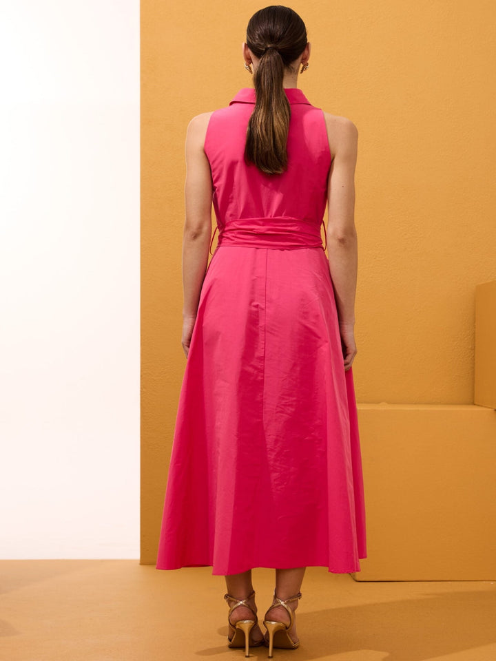Arggido Midi Dress In Fuschia 49638-Nicola Ross