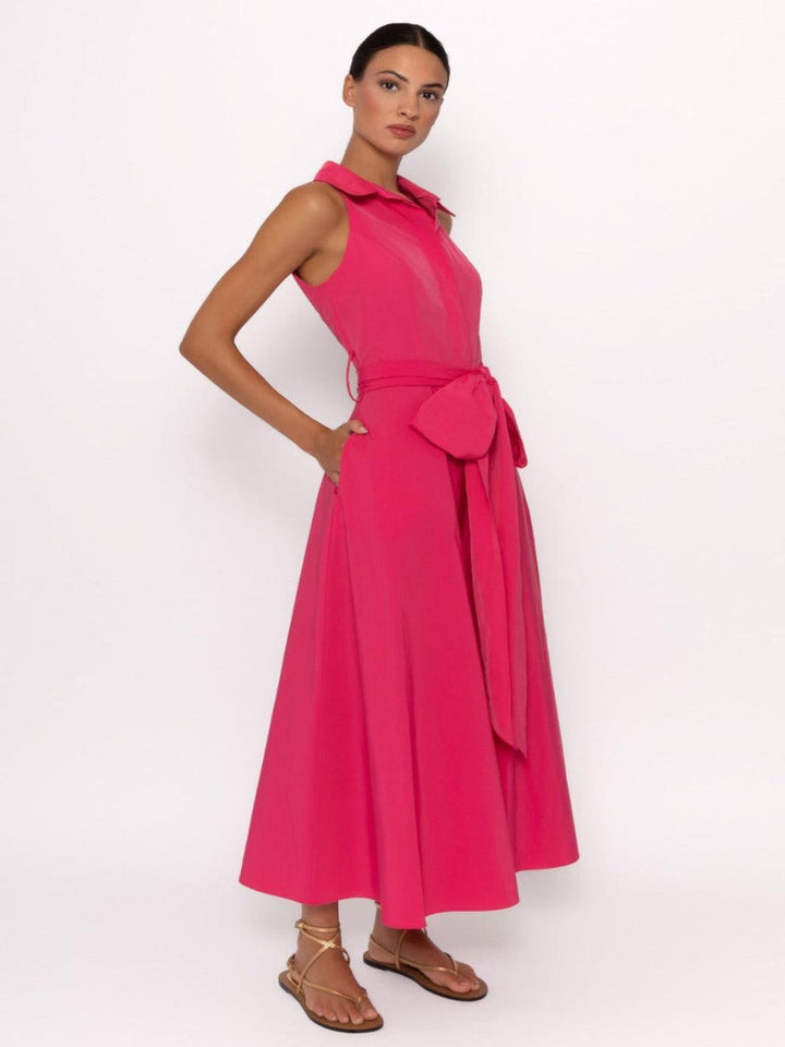 Arggido Midi Dress In Fuschia 49638-Nicola Ross