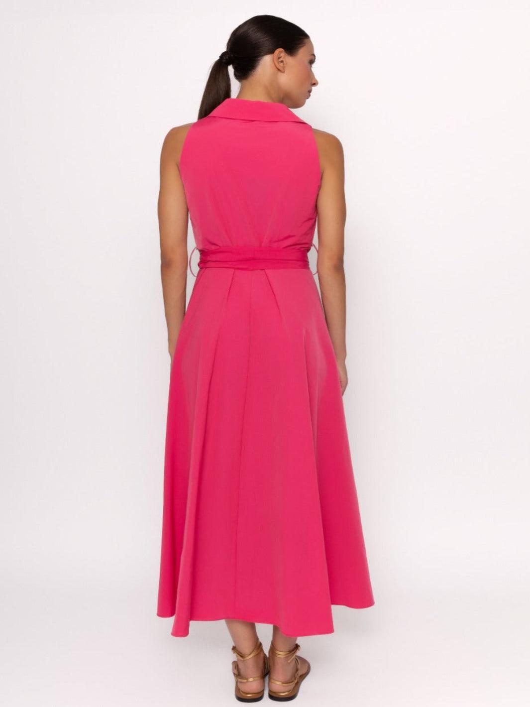 Arggido Midi Dress In Fuschia 49638-Nicola Ross