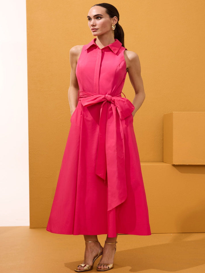 Arggido Midi Dress In Fuschia 49638-Nicola Ross