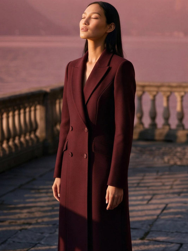 Arggido Tailored Coat In Burgundy 21104-Nicola Ross