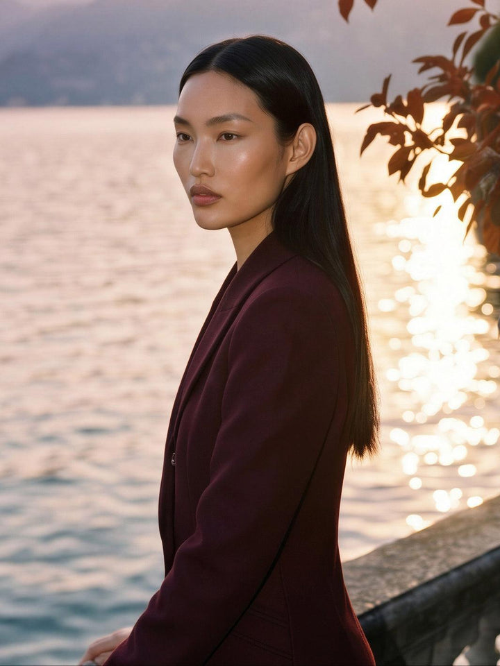 Arggido Tailored Coat In Burgundy 21104-Nicola Ross