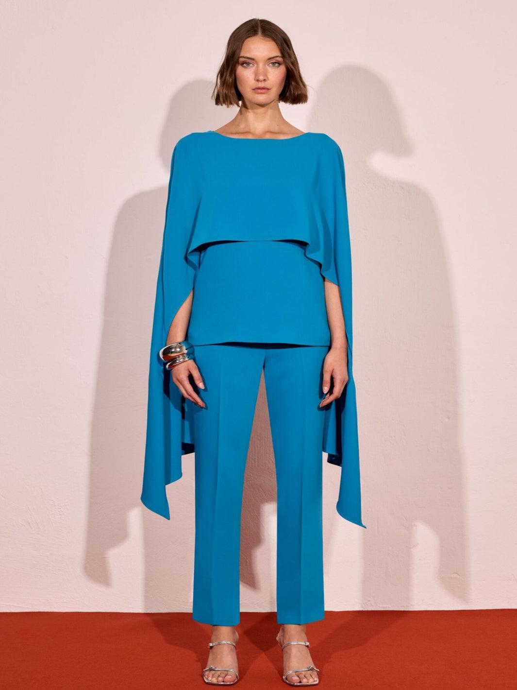 Carla Ruiz Blouse and Trousers In Blue 52052-Occasion Wear-Guest of the wedding-Nicola Ross