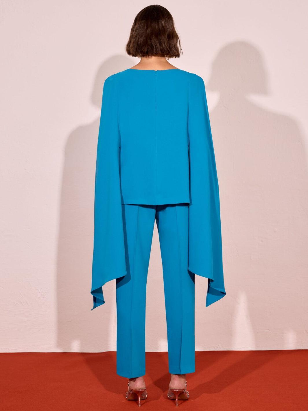 Carla Ruiz Blouse and Trousers In Blue 52052-Occasion Wear-Guest of the wedding-Nicola Ross