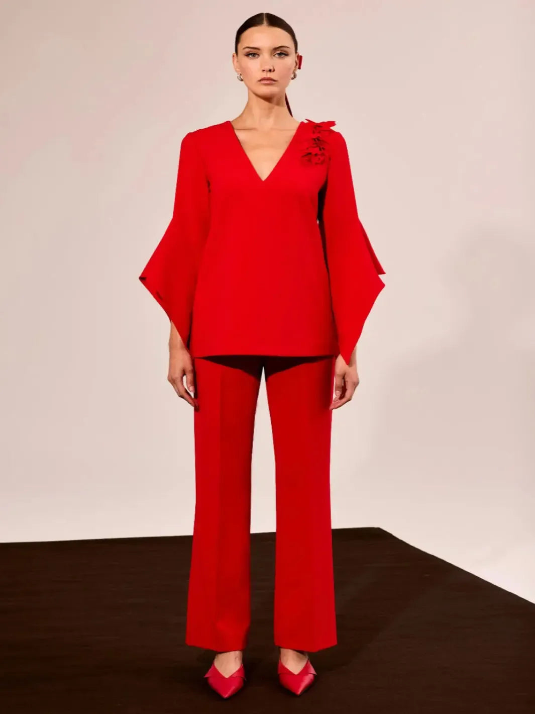 Carla Ruiz Blouse and Trousers In Red 52004-Occasion Wear-Guest of the wedding-Nicola Ross