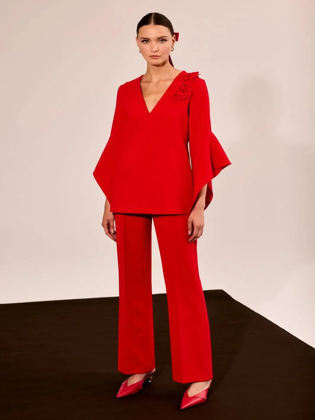 Carla Ruiz Blouse and Trousers In Red 52004-Occasion Wear-Guest of the wedding-Nicola Ross