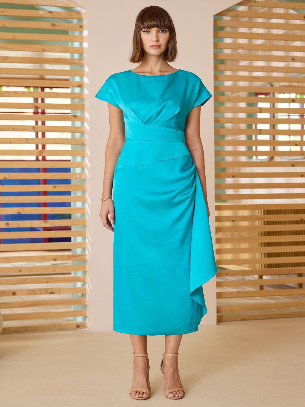 Carla Ruiz Dress 52590 In Turquoise-Occasion Wear-Guest of the wedding-Nicola Ross