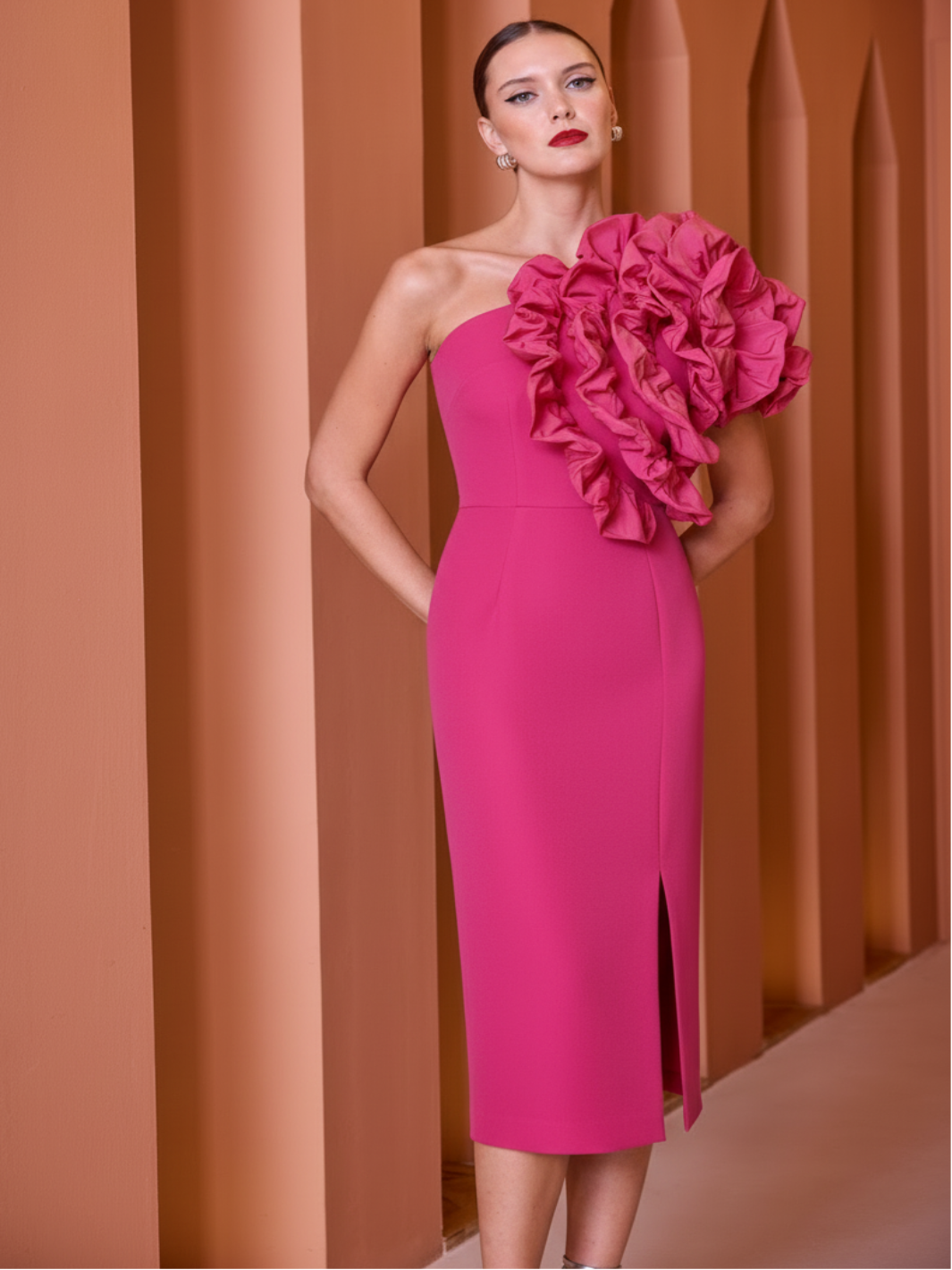 Carla Ruiz Dress 52602 In Fuschia Pink-Occasion Wear-Guest of the wedding-Nicola Ross