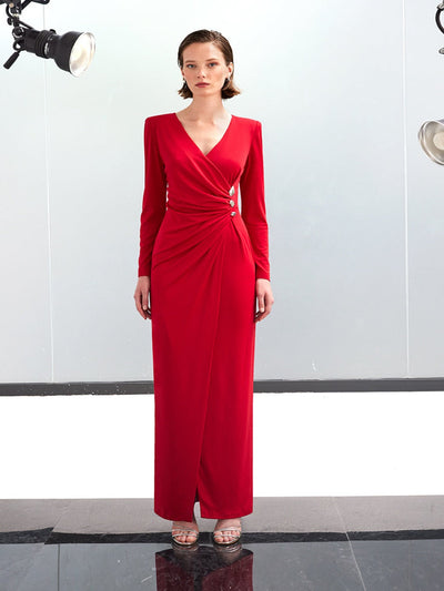 Carla Ruiz Long Dress In Red - 50095-Occasion Wear-Guest of the wedding-Nicola Ross