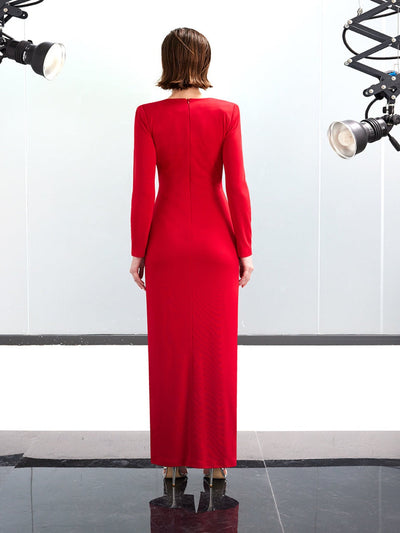 Carla Ruiz Long Dress In Red - 50095-Occasion Wear-Guest of the wedding-Nicola Ross